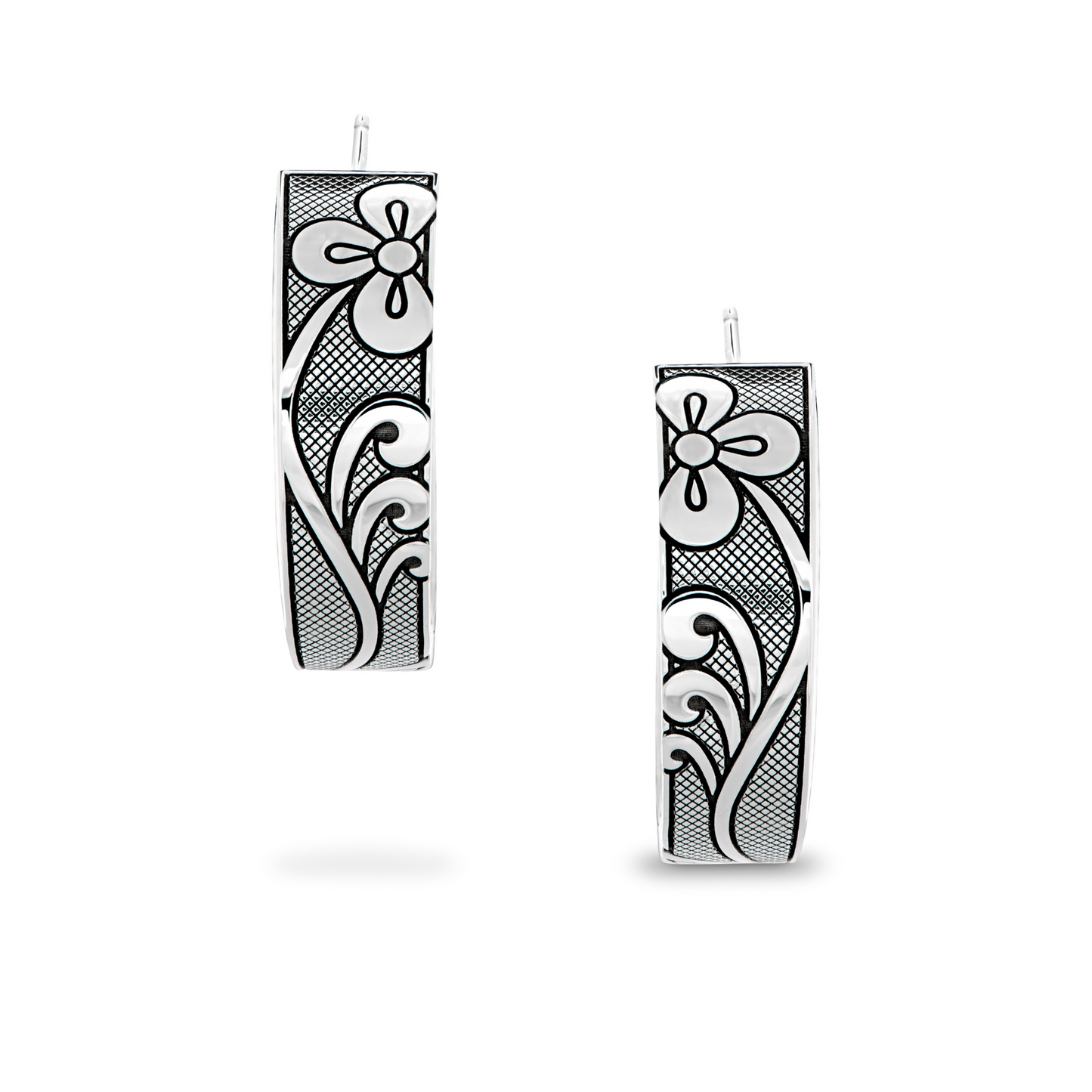 FLORAL BEADWORK HOOP EARRINGS Celebration
