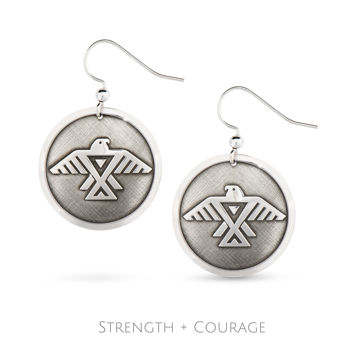 Thunderbird Earrings - Silver