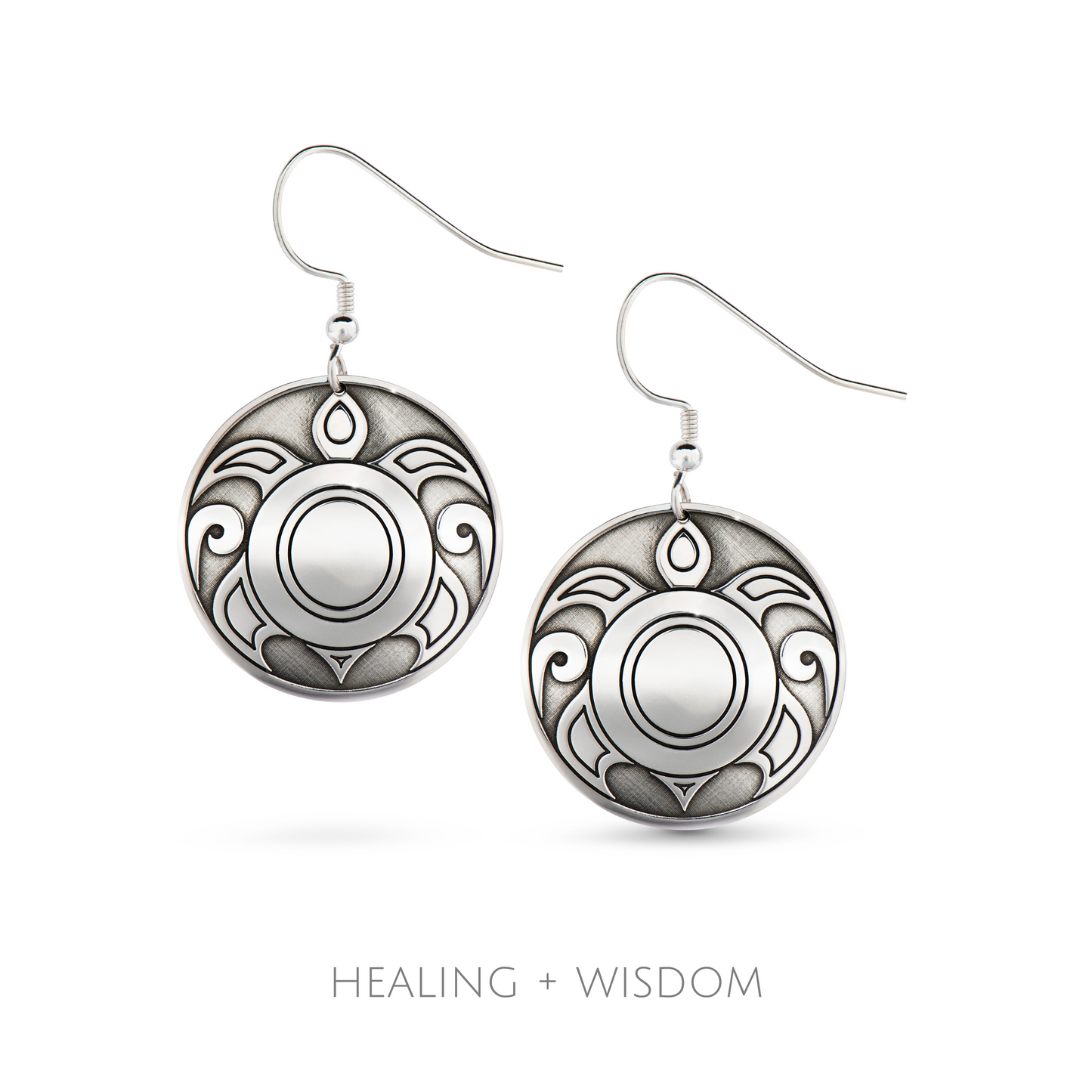 Turtle Earrings - Silver