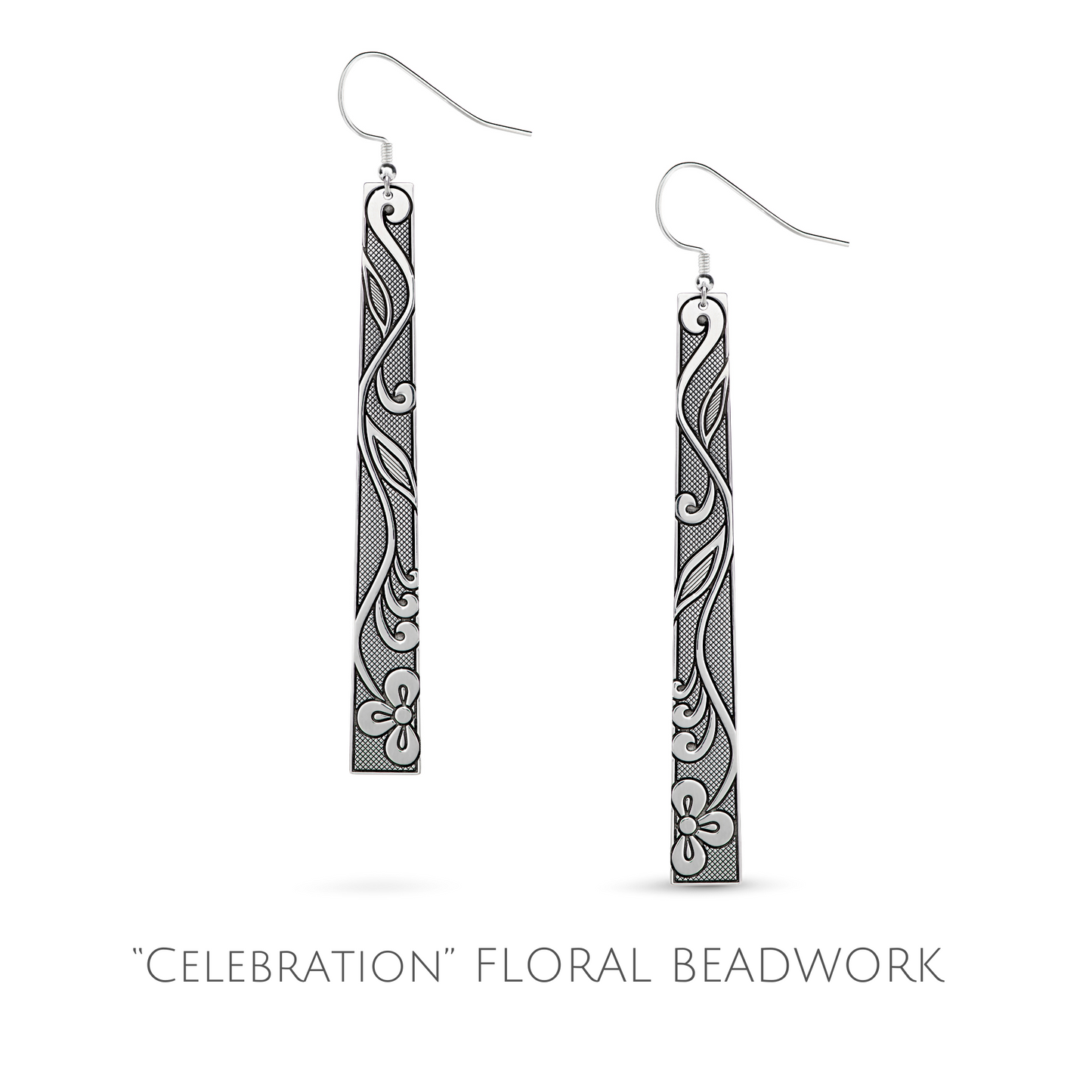 FLORAL BEADWORK DANGLE EARRINGS Celebration