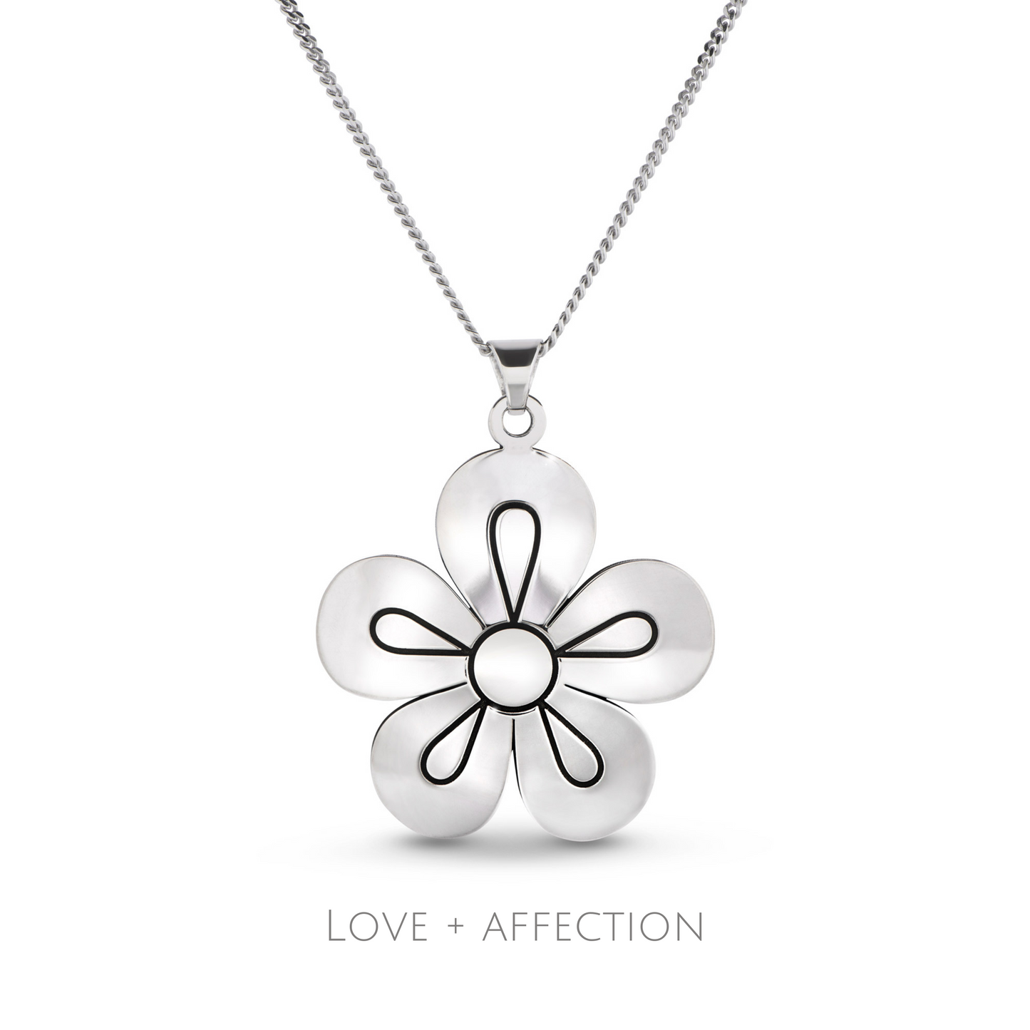 Rosette Necklace - Silver