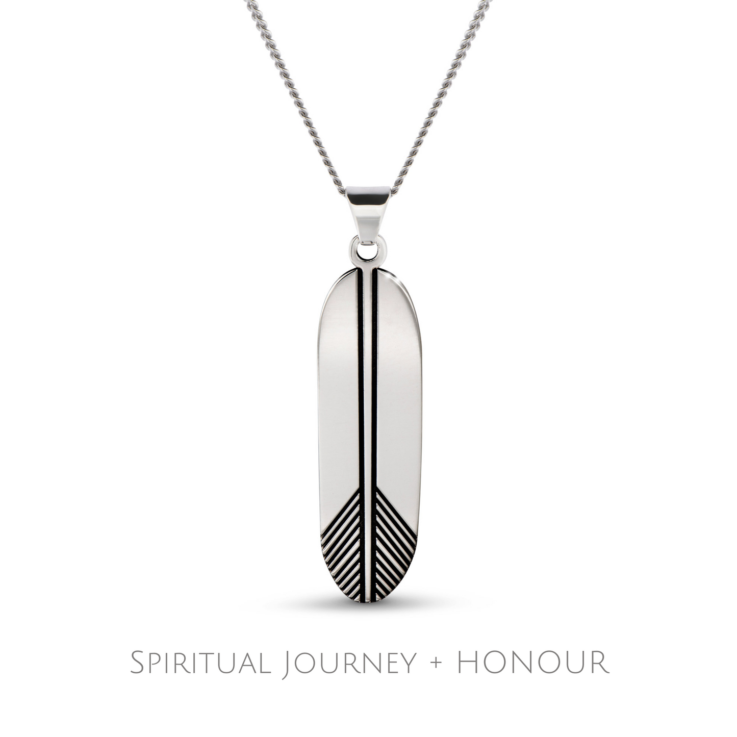 FEATHER NECKLACE Spiritual Journey + Honour