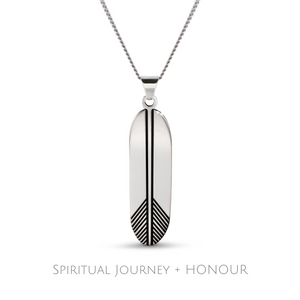 FEATHER NECKLACE Spiritual Journey + Honour