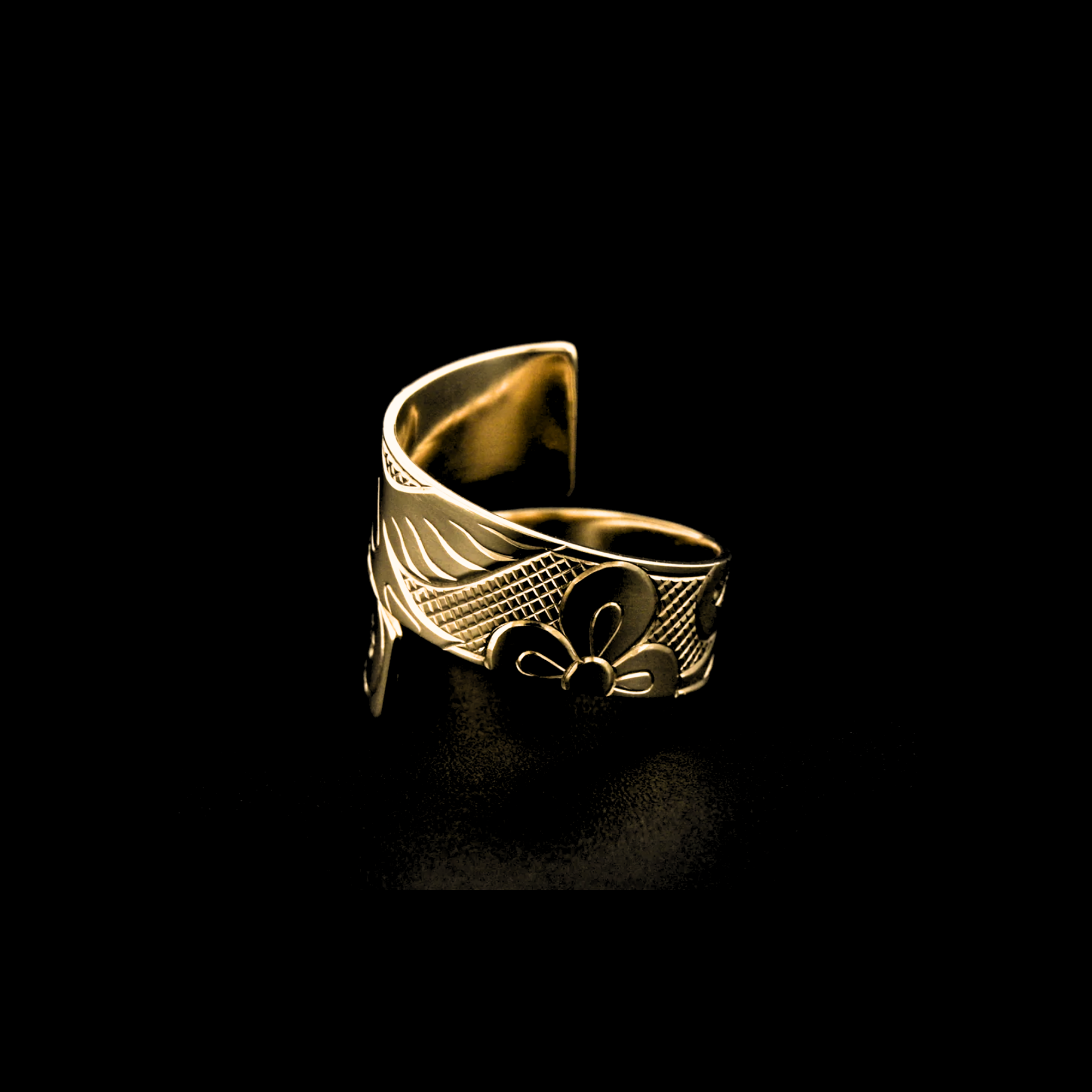Hummingbird Gold Wrap Ring