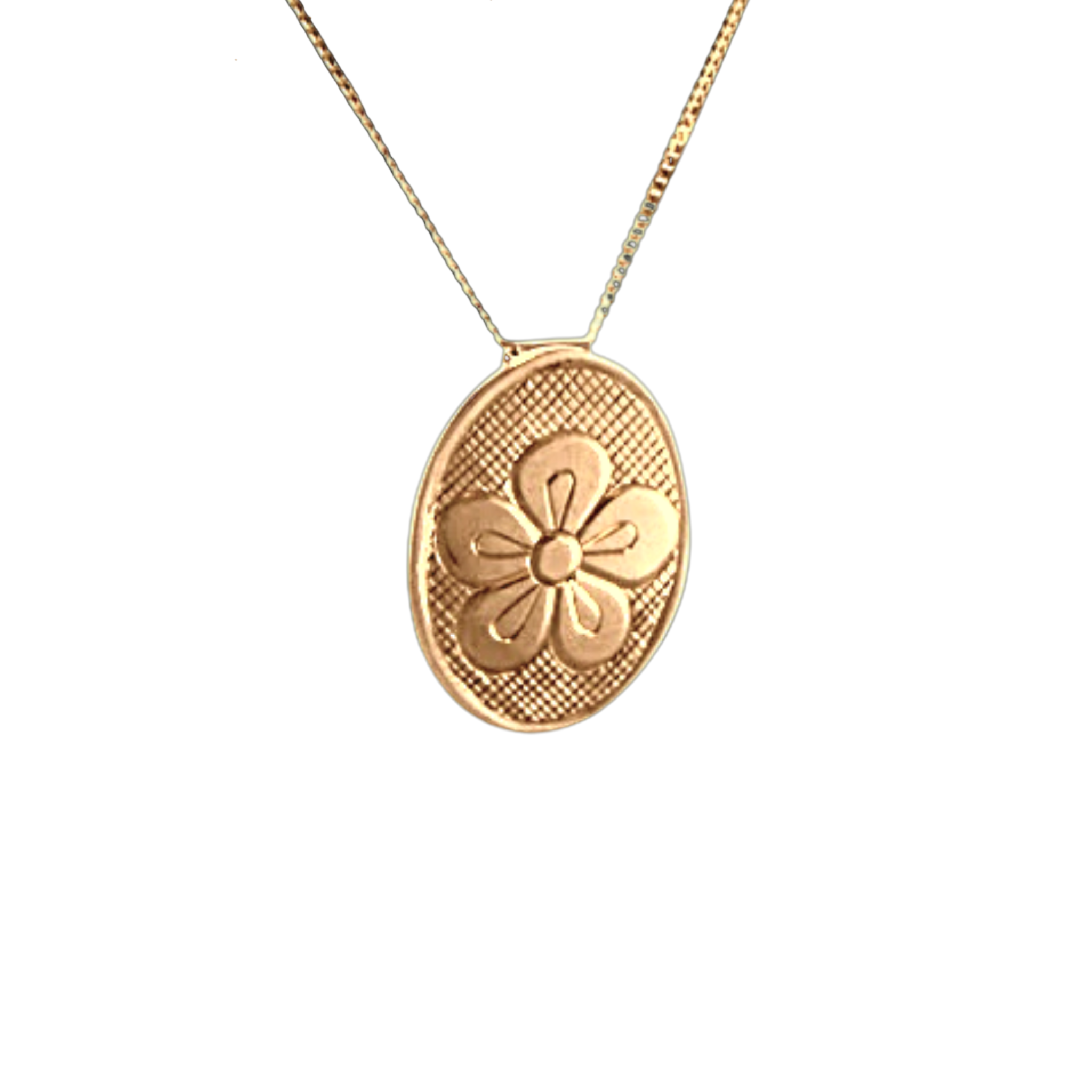 Sold "Rosette"  Hand Engraved Gold Necklace