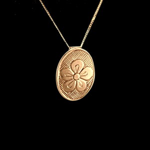 Sold "Rosette"  Hand Engraved Gold Necklace