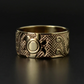 Turtles Design  Hand Engraved Gold Ring
