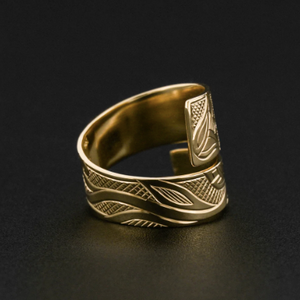 Hummingbird Gold Wrap Ring
